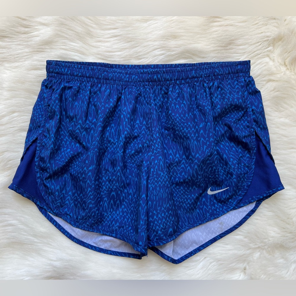 Nike ✔️ Nike Dri-Fit Tempo Blue Patterned
Running Shorts Sz XS